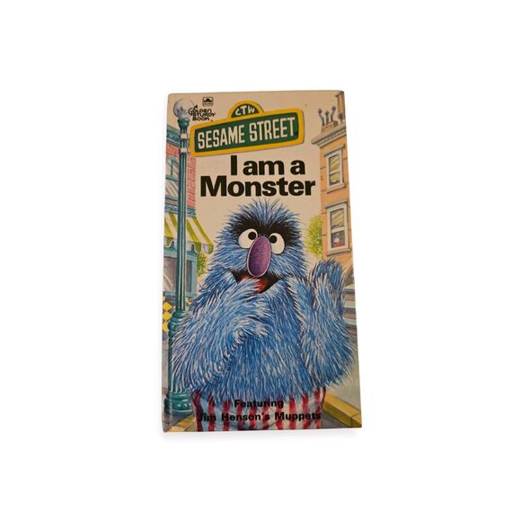 Other - Sesame Street I Am a Monster Board Book Vintage Grover Golden Book